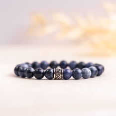 Hampers and Gifts to the UK - Send the Sodalite Gemstone Bracelet - Delara Collection